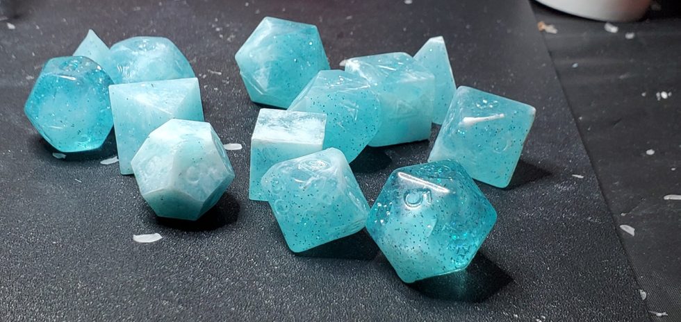 Hanley Brady's Dice Making Part 2: Mixing and Curing Resin