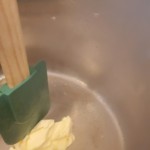 spatula stirring melting butter in instapot