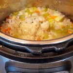 instapot full of pressure cooked veggies