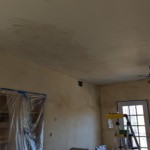 Started the ceiling. This was my 'water damage' corner