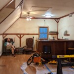 Quinn enjoying the cleaned up corner