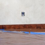 Close up of the stain job