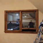 Painted the window frame to match closet door