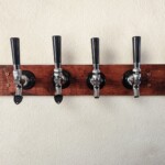 Used a board as the beer tap board