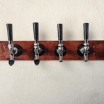 Used a board as the beer tap board