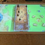 We later cut a piece of paper to size for the map/projector screen