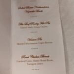 Barovian ball dinner menu