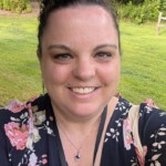 Hanley Brady in front of her writing cabin