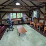 Inside the "granary" silent writing space Small interior meeting and writing space, the Granary building