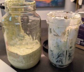 The first batch always looks like way less than half, and yet it's 20 ounces each time