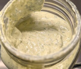 Close up of the sauce texture - creamy