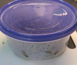 Steam the peppers to cool and loosen their skins for peeling