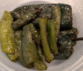 Peppers after steaming